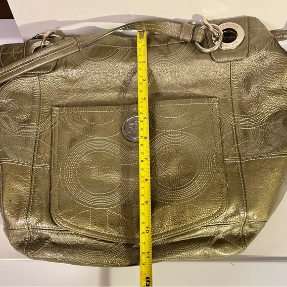 Coach Shimmering Gold Shoulder Bag - Picture 10 of 16
